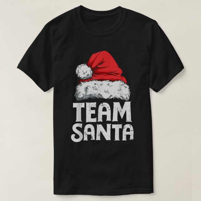 Team Santa Christmas Squad Familie Matching Pajama T-Shirt (Design vorne)