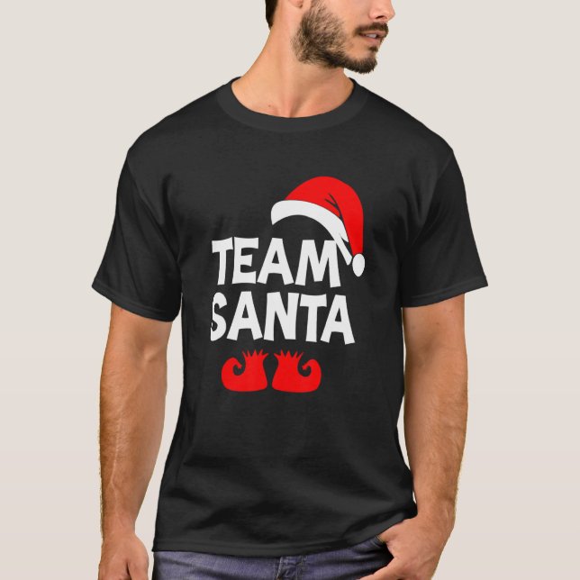 Team Santa Christmas Squad Family Matching Pajama  T-Shirt (Vorderseite)