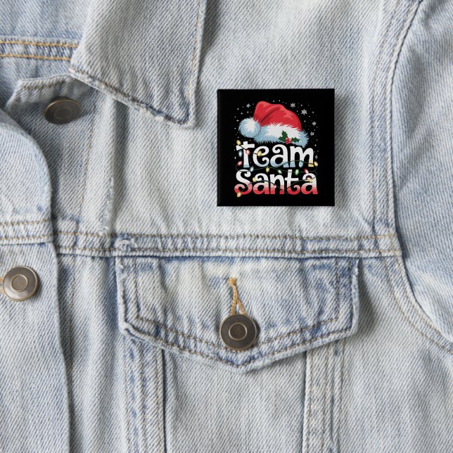 Team Santa Claus Weihnachts-Familien-Matching-Pyja Button (Beispiel)