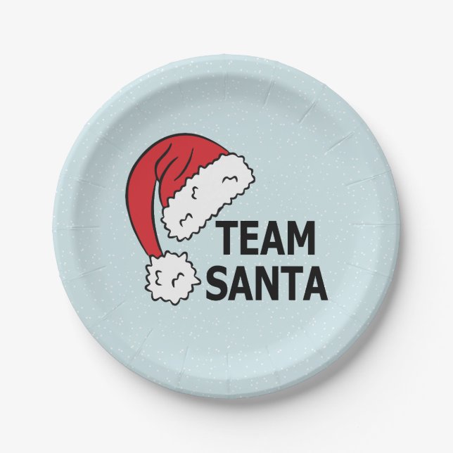 Team Santa ,Coole Weihnachtsgeschenke Pappteller (Vorderseite)
