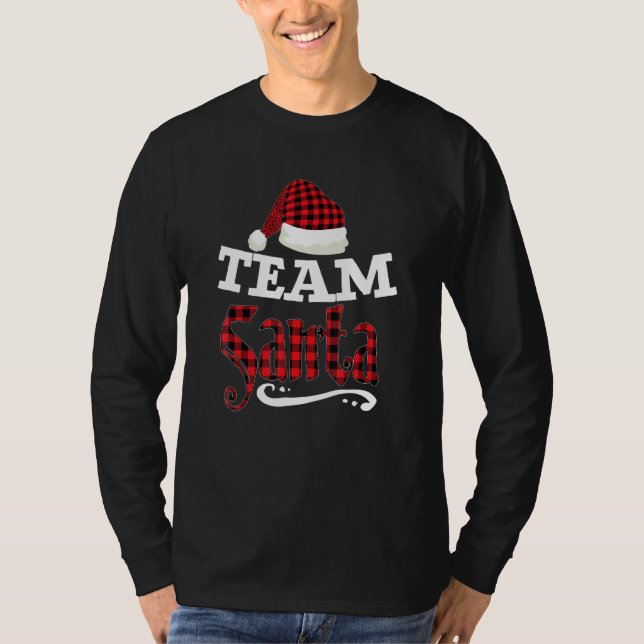 Team Santa Family Group Matching Christmas Pajama  T-Shirt (Vorderseite)