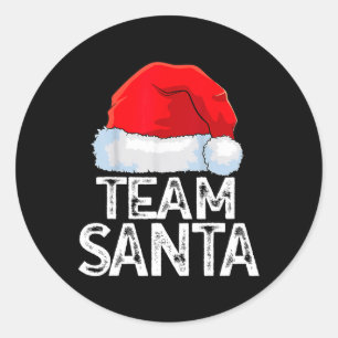 Team Santa Family Tradition Weihnachts Squad Match Runder Aufkleber