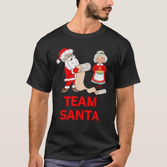 Team Santa Family Weihnachts-Squad Pajama T-Shirt (Vorderseite)