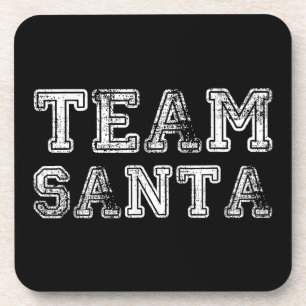 Team Santa Funny Weihnachten Getränkeuntersetzer