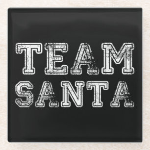Team Santa Funny Weihnachten Glasuntersetzer
