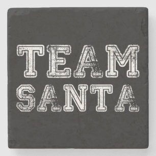 Team Santa Funny Weihnachten Steinuntersetzer