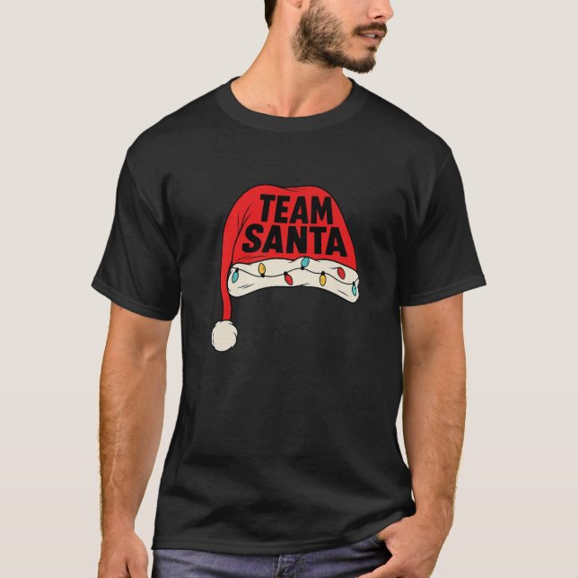 Team Santa Hat Christmas Squad Family Group Matchi T-Shirt (Vorderseite)
