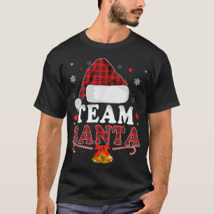 Team Santa Red Kariert T Weihnachtsfamilie Matchin T-Shirt