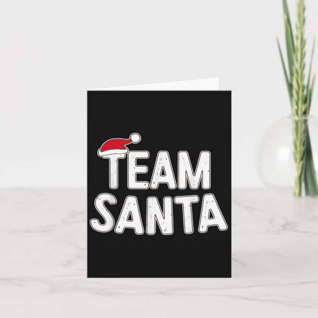 Team Santa Shirt Adult Kids Christmas Santa Squad  Karte (Vorderseite)