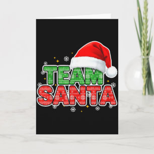 Team Santa Weihnachten, Gruppe und Familie Karte