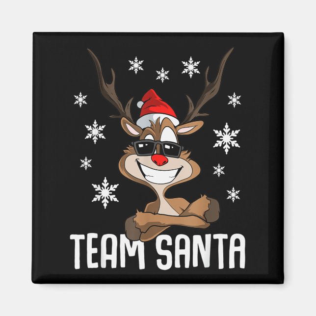Team Santa Weihnachtsrentier  Magnet (Vorne)