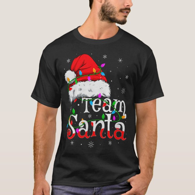 Team Santa Xmas Pajamas Matching Family Group Chri T-Shirt (Vorderseite)