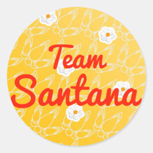 Team Santana Runder Aufkleber