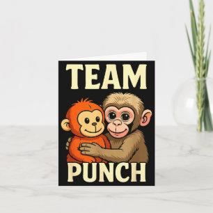 Team schlägt Baby-Affe und Plüsch-Spielzeug-Meme Karte