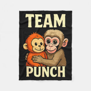 Team schlägt Baby-Affe und Plüschspielzeug Meme Fleecedecke