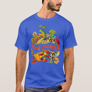 Team School Counselor Herbst farbenfrohe Pumpkin P T-Shirt