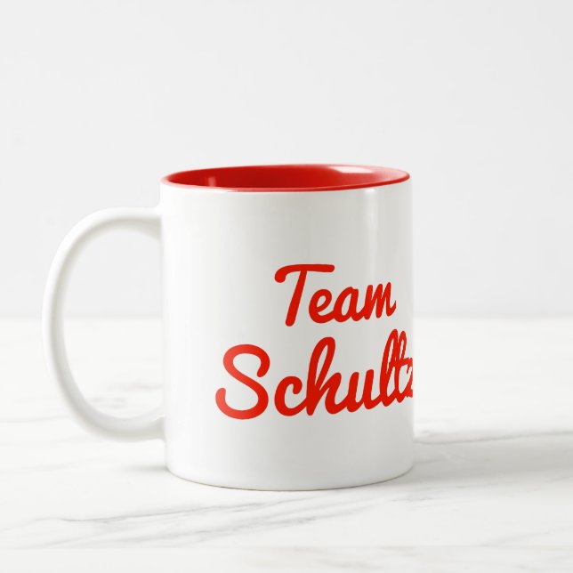 Team Schultz Zweifarbige Tasse (Links)