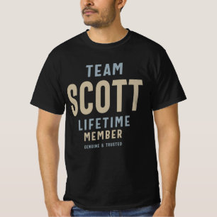 Team Scott Lifetime Member Personalisiert Name T-Shirt
