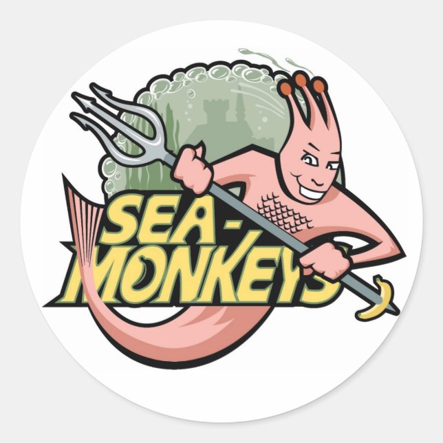 Team Sea-Monkeys Runder Aufkleber (Vorderseite)