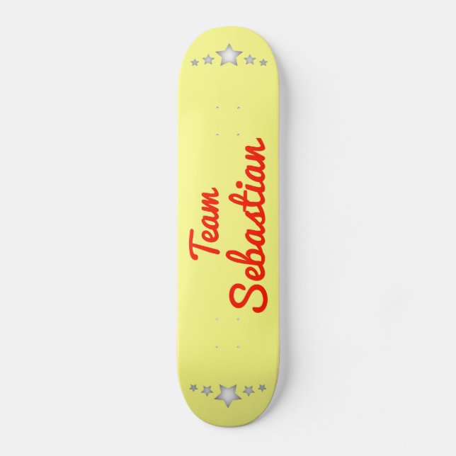 Team Sebastian Skateboard (Vorderseite)
