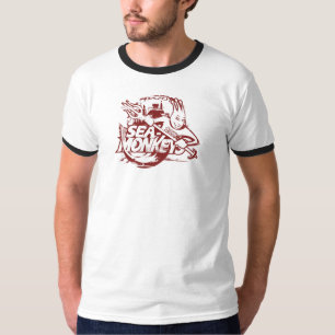 Team-Seeaffen - beunruhigtes Rot T-Shirt