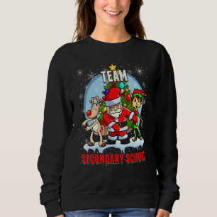 Team Sekundarschule Santa Elf Rentier Flossen Sweatshirt