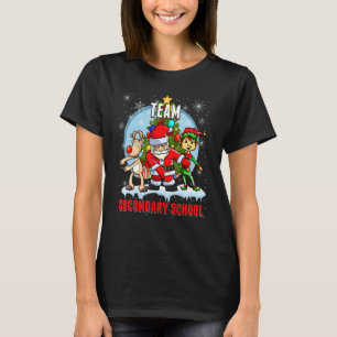 Team Sekundarschule Santa Elf Rentier Flossen T-Shirt