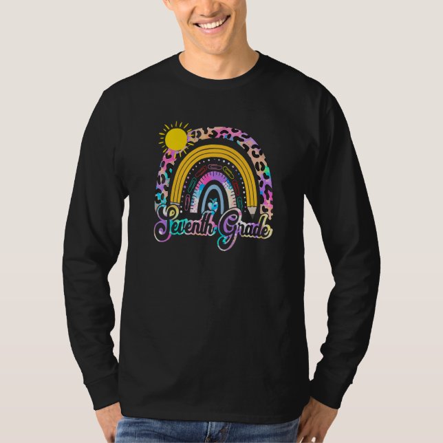 Team Seventh Grade Squad Back To School Rainbow Ki T-Shirt (Vorderseite)