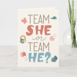 Team Sie oder Team Er - Geschlecht Enthüllungs-Ein Karte