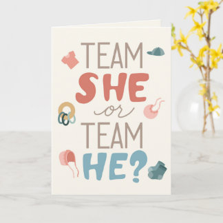 Team Sie oder Team Er - Geschlecht Enthüllungs-Ein Karte