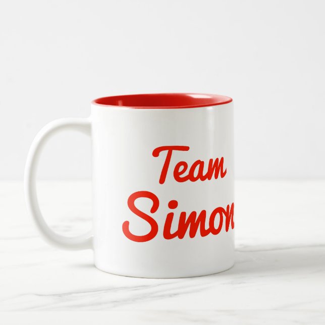 Team Simon Zweifarbige Tasse (Links)