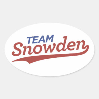 Team Snowden Script Ovaler Aufkleber