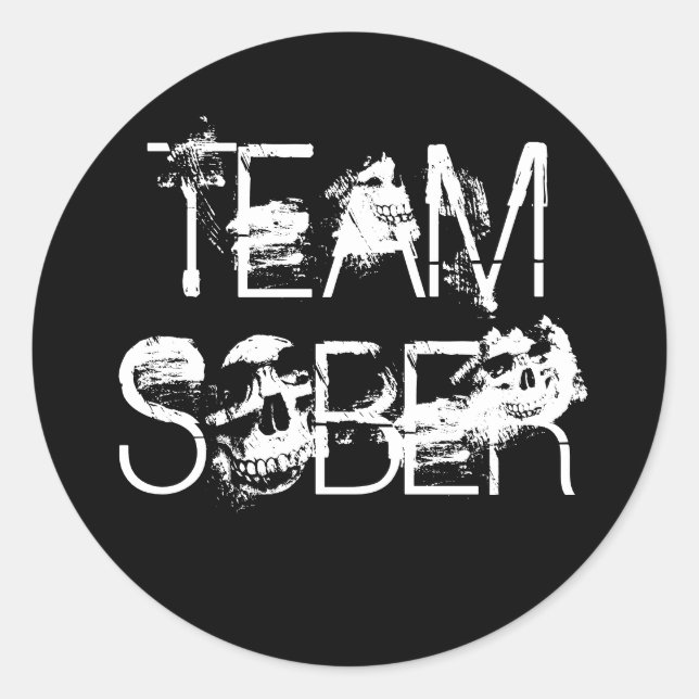 TEAM SOBER RUNDER AUFKLEBER (Vorderseite)