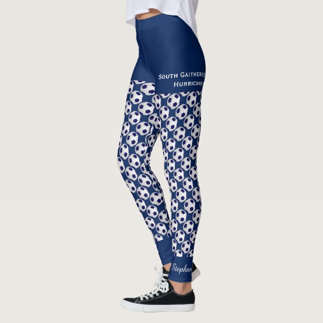 Team Soccer Ball Leggings mit Fake Blue Shorts (Links)