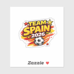 TEAM SPANIEN 2026 Fan Patriotisches Spanien-Fuß Aufkleber