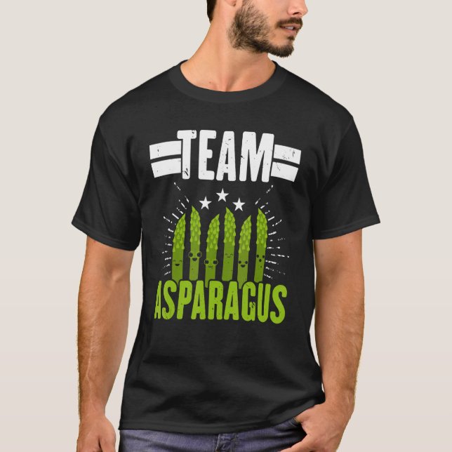 Team Spargel Garten Gemüse Vegetarier Vegan T-Shirt (Vorderseite)
