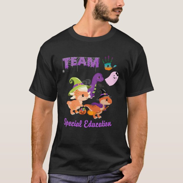 Team SPED Dinosaurier Halloween Hexenmeisteramt Ki T-Shirt (Vorderseite)
