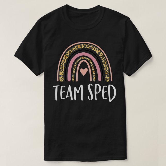 Team SPED Lehrerin Boho Rainbow Back to School T-Shirt (Design vorne)