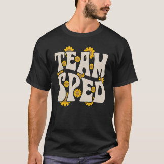 Team SPED Teacher Special Education Sunflower Retr T-Shirt