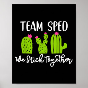 Team Sped Wir Halten Zusammen Lehrer Unterrichten Poster
