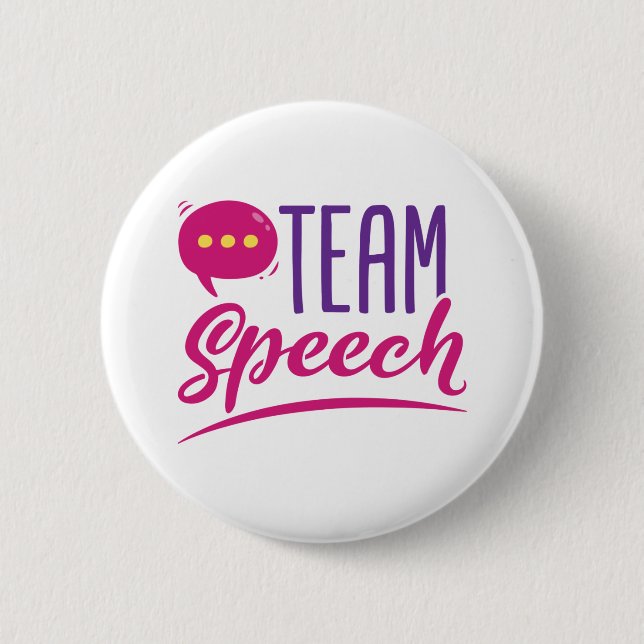 Team Speech SLP Language Pathologist Pathology Button (Vorderseite)