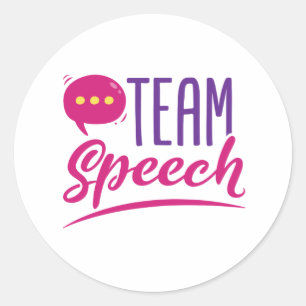 Team Speech SLP Language Pathologist Pathology Runder Aufkleber