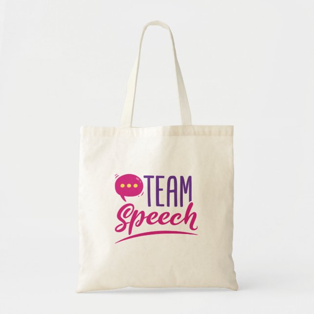 Team Speech SLP Speechie Language Pathologe Tragetasche (Vorne)
