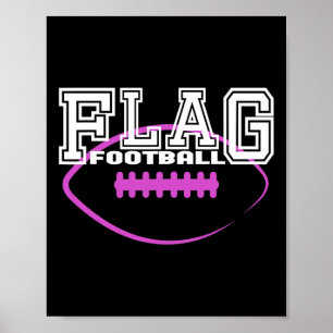 Team-Spieler der Flag Football Girls Poster