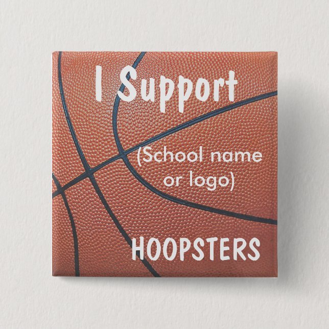 Team Spirit_Basketball Textur_I Support Hoopsters Button (Vorderseite)