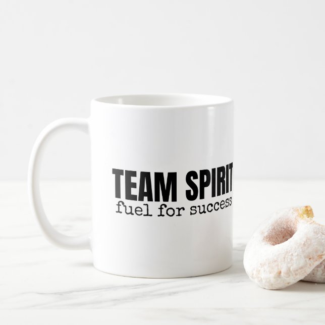 Team Spirit Inspiration Zitat Office-Mitarbeiter Kaffeetasse (Mit Donut)