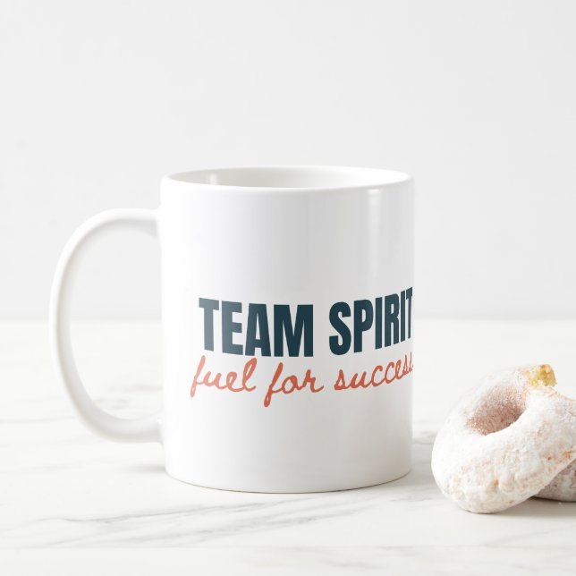 Team Spirit Motivierend Zitat Business-Geschenk Kaffeetasse (Mit Donut)