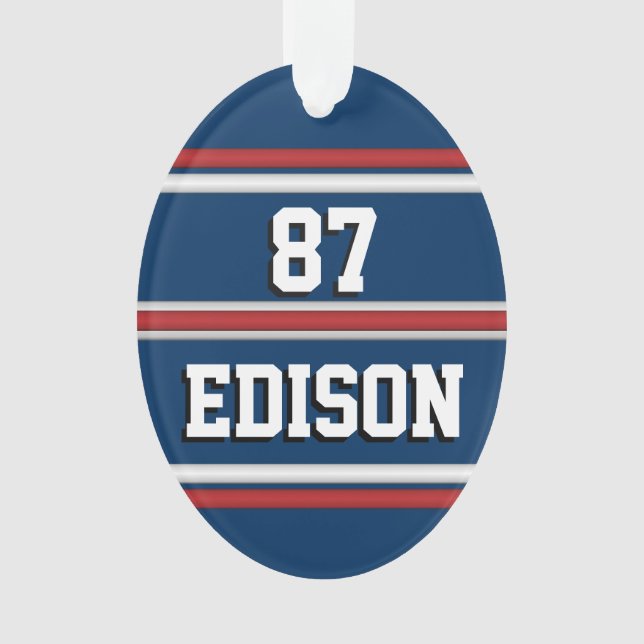 Team Spirit Red White und Blue Ornament (Vorderseite)