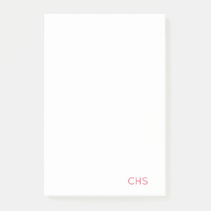 Team Spirit School Initials Monogram Notes Post-it Klebezettel