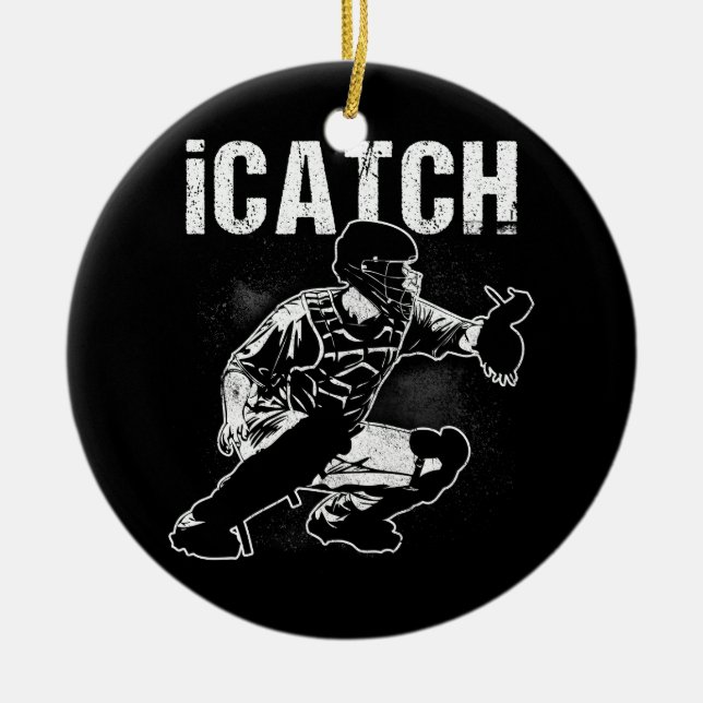 Team Spor: Catchers Team Catchers Baseball Keramik Ornament (Vorne)